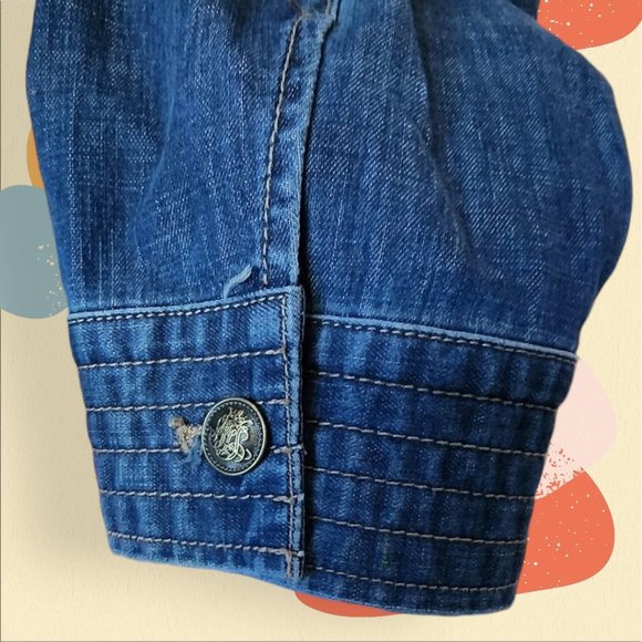 CHICO'S DENIM JACKET Size 2 (L/XL) - Picture 7 of 10